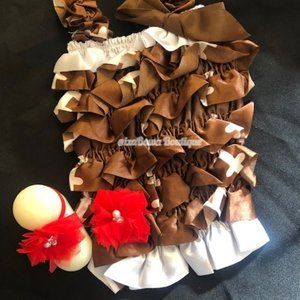 Football Satin Romper  RFBXS  NWT Boutique